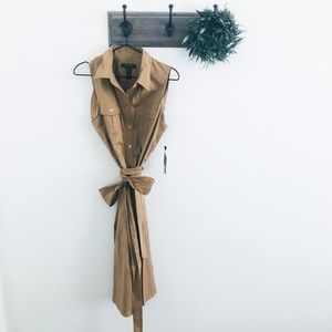 GUC RALPH LAUREN SAFARI STYLE TIE WAIST DRESS